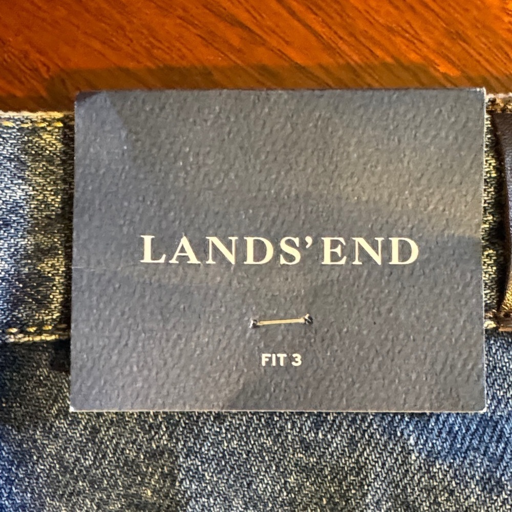 NWT Lands' End Blue Denim Jeans Relaxed Fit Size 16x30 Perfect Condition